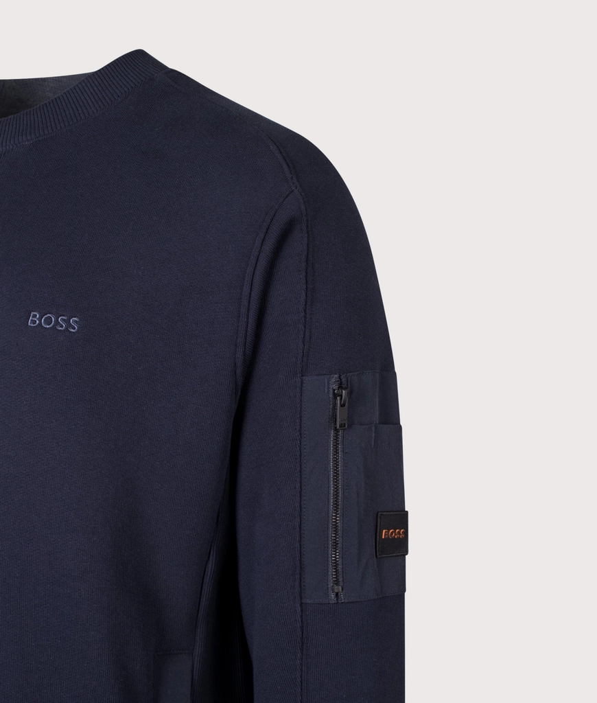 Hugo Boss Mens Relaxed Fit We Mixed Sweatshirt